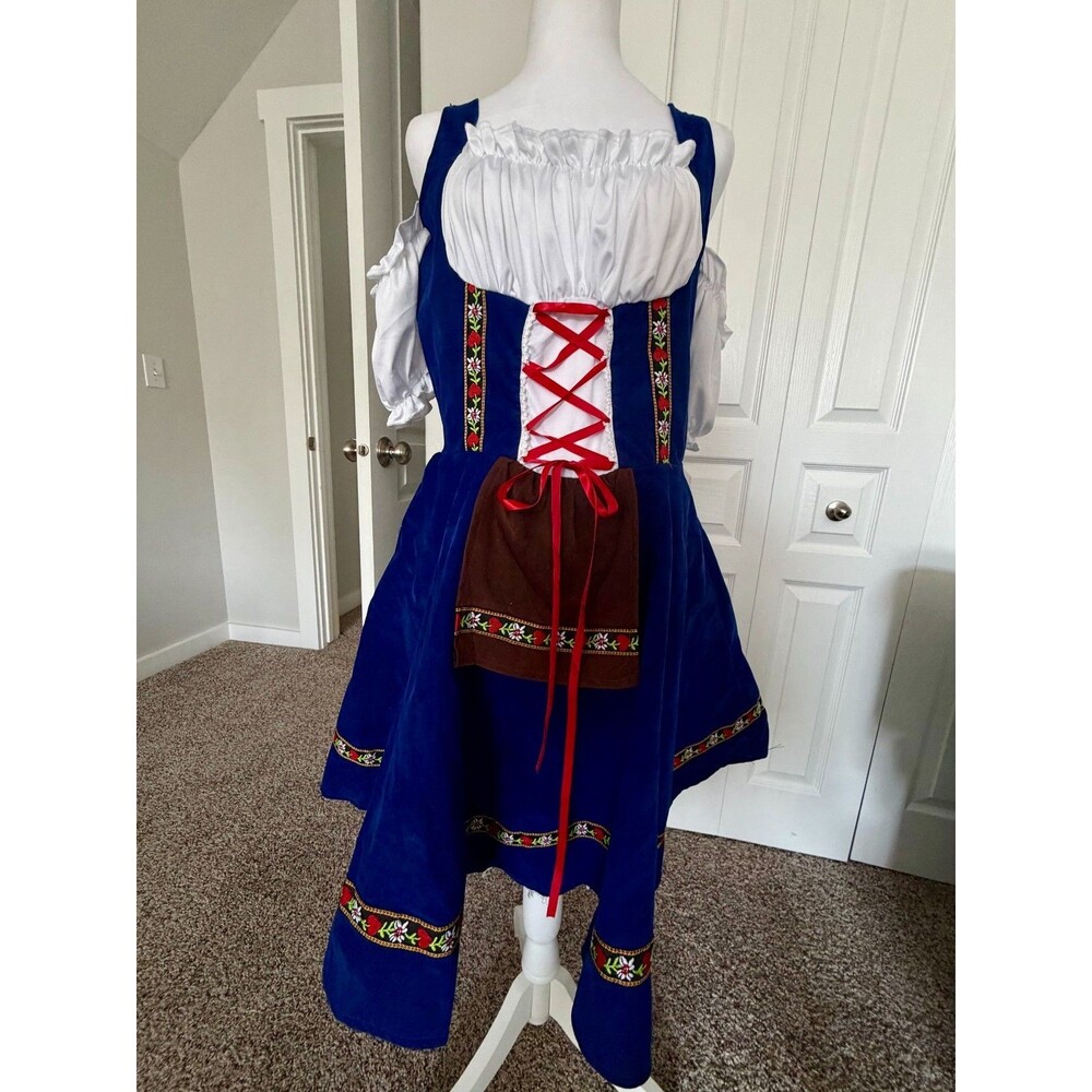 Beer Garden Girl Oktoberfest Adult Costume Dress Halloween Party Renaissance
